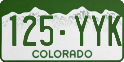 CO license plate 125YYK