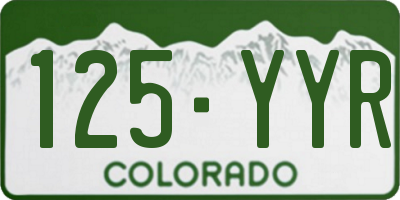 CO license plate 125YYR