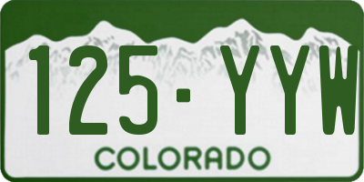 CO license plate 125YYW