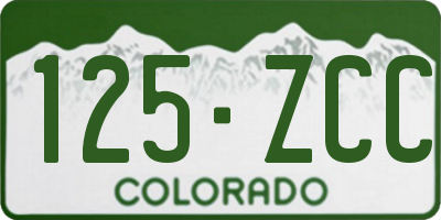 CO license plate 125ZCC