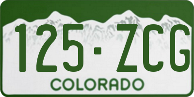 CO license plate 125ZCG