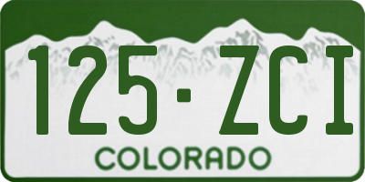 CO license plate 125ZCI