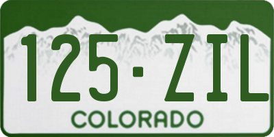 CO license plate 125ZIL