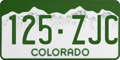 CO license plate 125ZJC