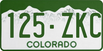 CO license plate 125ZKC