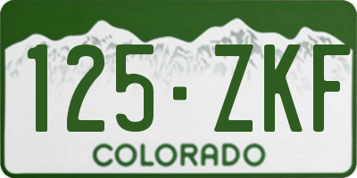 CO license plate 125ZKF