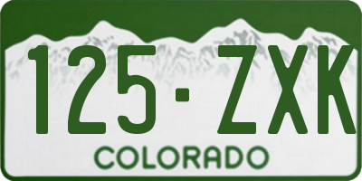 CO license plate 125ZXK