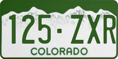 CO license plate 125ZXR