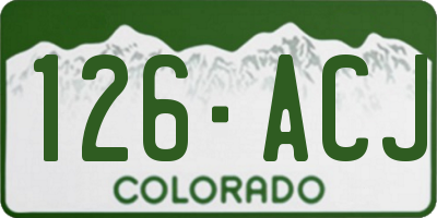 CO license plate 126ACJ