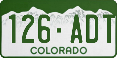 CO license plate 126ADT
