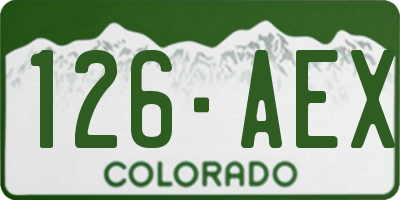 CO license plate 126AEX