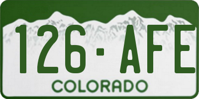 CO license plate 126AFE