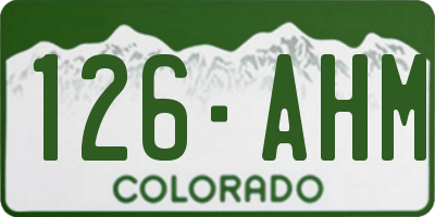 CO license plate 126AHM