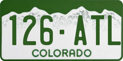CO license plate 126ATL