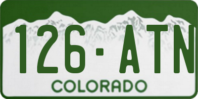 CO license plate 126ATN