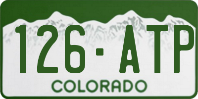 CO license plate 126ATP