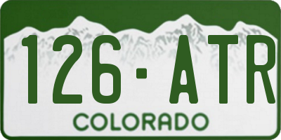 CO license plate 126ATR