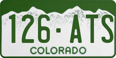 CO license plate 126ATS