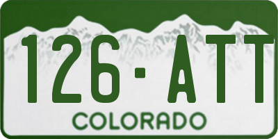 CO license plate 126ATT