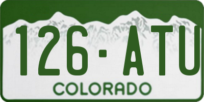 CO license plate 126ATU
