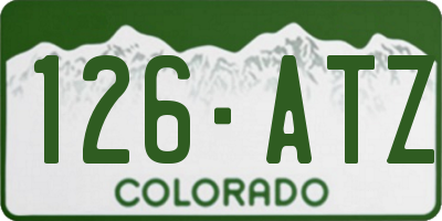 CO license plate 126ATZ