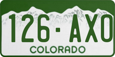CO license plate 126AXO