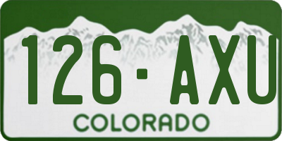 CO license plate 126AXU