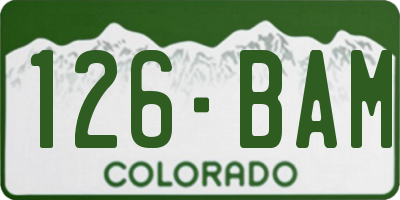 CO license plate 126BAM