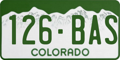CO license plate 126BAS
