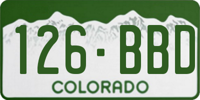 CO license plate 126BBD