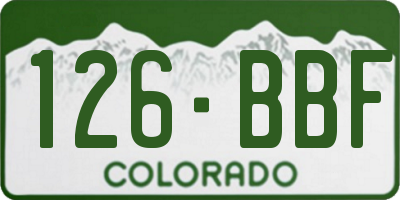 CO license plate 126BBF