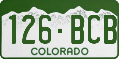 CO license plate 126BCB