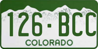 CO license plate 126BCC