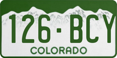 CO license plate 126BCY