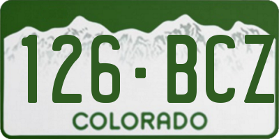 CO license plate 126BCZ