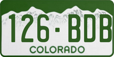 CO license plate 126BDB