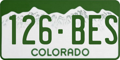 CO license plate 126BES