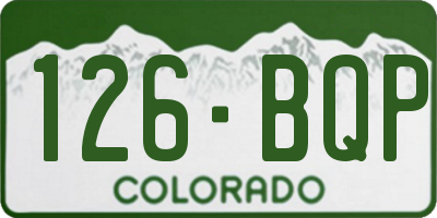 CO license plate 126BQP