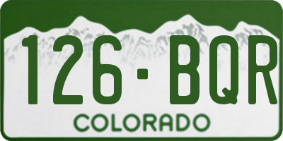 CO license plate 126BQR