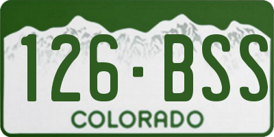 CO license plate 126BSS