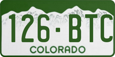 CO license plate 126BTC