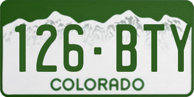 CO license plate 126BTY