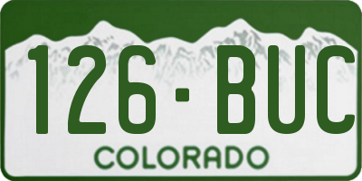 CO license plate 126BUC