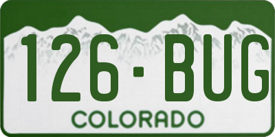 CO license plate 126BUG