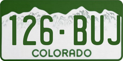 CO license plate 126BUJ