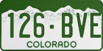 CO license plate 126BVE