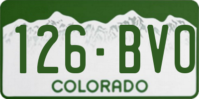 CO license plate 126BVO