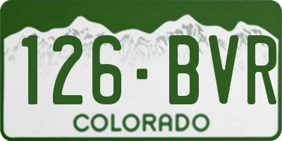 CO license plate 126BVR