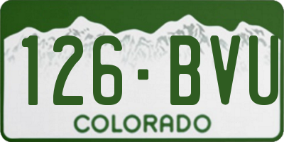 CO license plate 126BVU