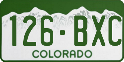 CO license plate 126BXC